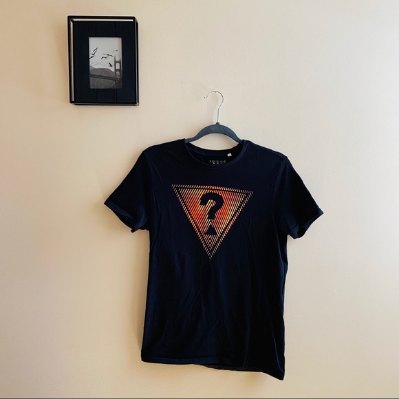 GUESS | Question Mark logo black tee - Picture 1 of 7